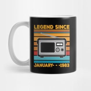 Legend Since 1983 Birthday 40th January Mug